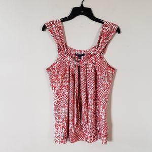 Banana Republic Red/Orange Sleeveless Blouse Tank Size Small